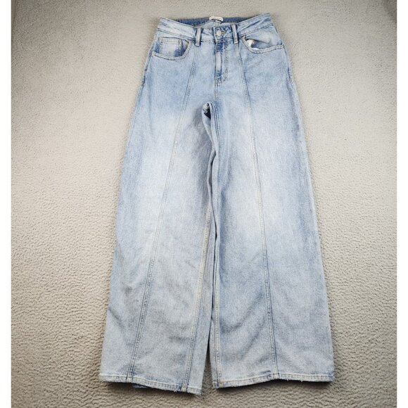 The Drop Denim - Womens Frida Wide Leg Baggy Jean Size 28 Rave Skater Grunge 90s Y2K Indigo Pants